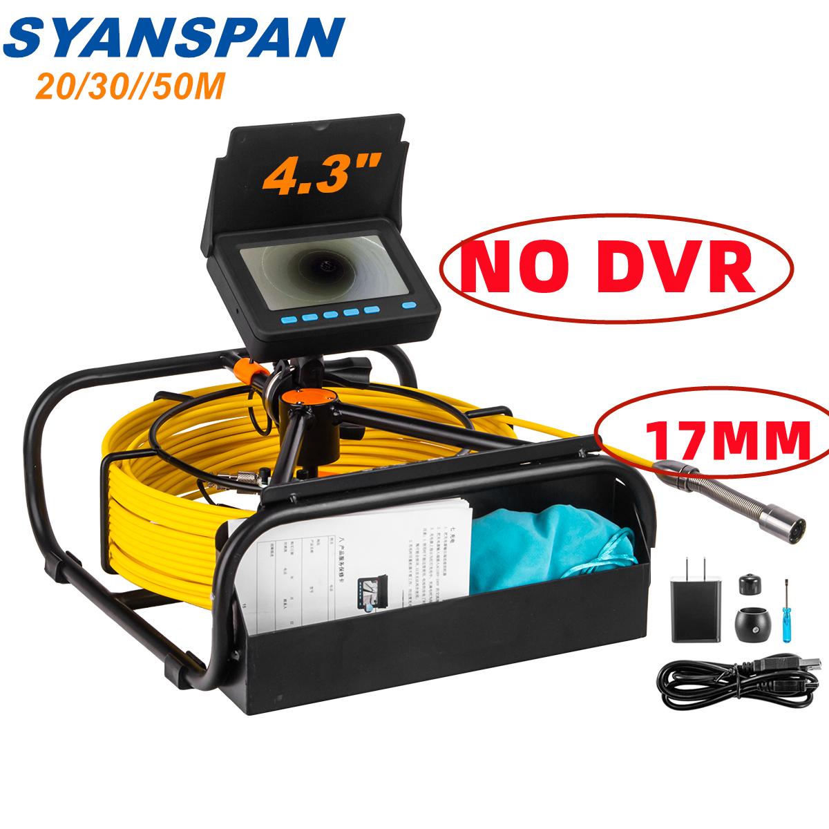 Kiểm Tra Đường Ống Camera Với Đầu Ghi Hình Thẻ FT 16GB,SYANSPAN Cống Thoát Nước Nội Soi Công Nghiệp IP68 Pin 8500MHA 10/20/30/50M