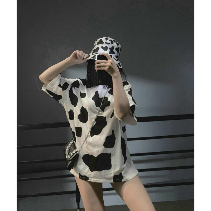 Áo Thun loang bò sữa , Áo phông form rộng hàng  phù hợp mặc đôi, đội, nhóm, đi biển cực chất