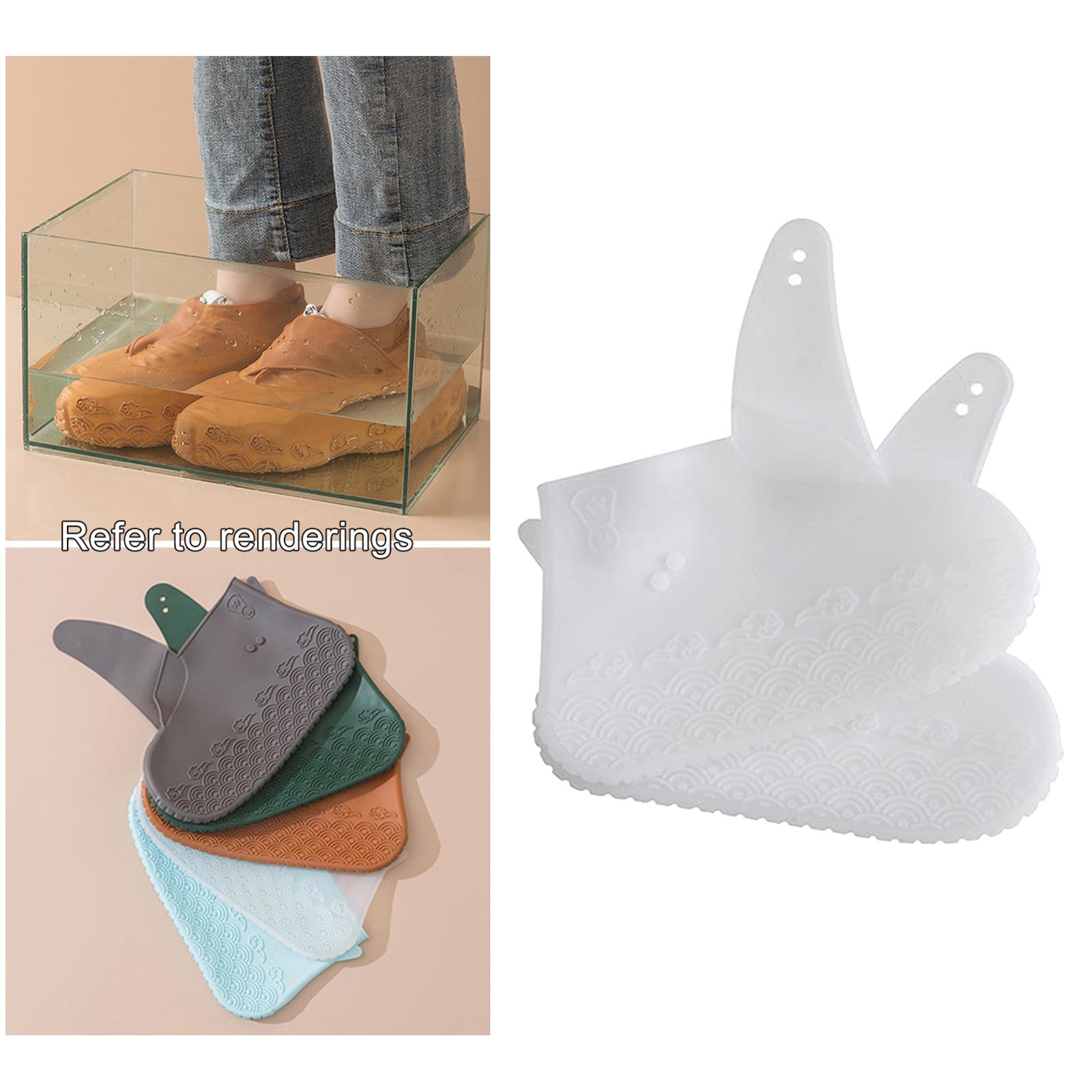 1Pairs Reusable Silicone Shoe Cover Waterproof Rain Shoes Covers Outdoor Camping Shoe Covers Water Resistant