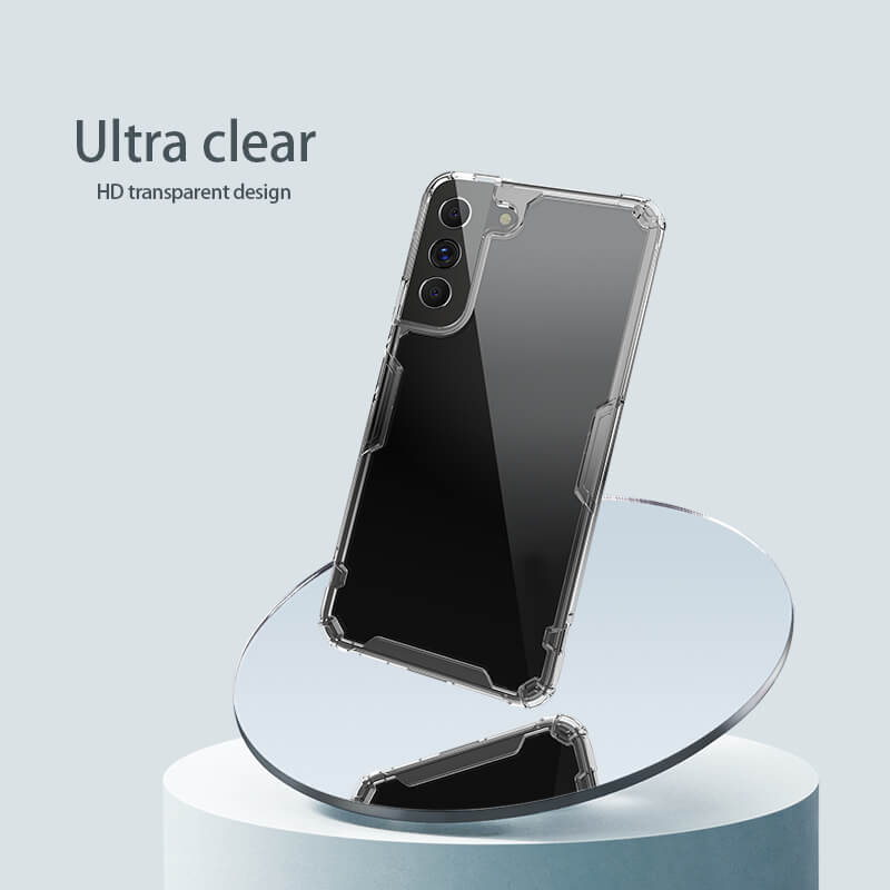 Ốp lưng silicon trong suốt cho Samsung Galaxy S22 Plus hiệu Nillkin Nature Pro mỏng 0.6mm - hàng nhập khẩu
