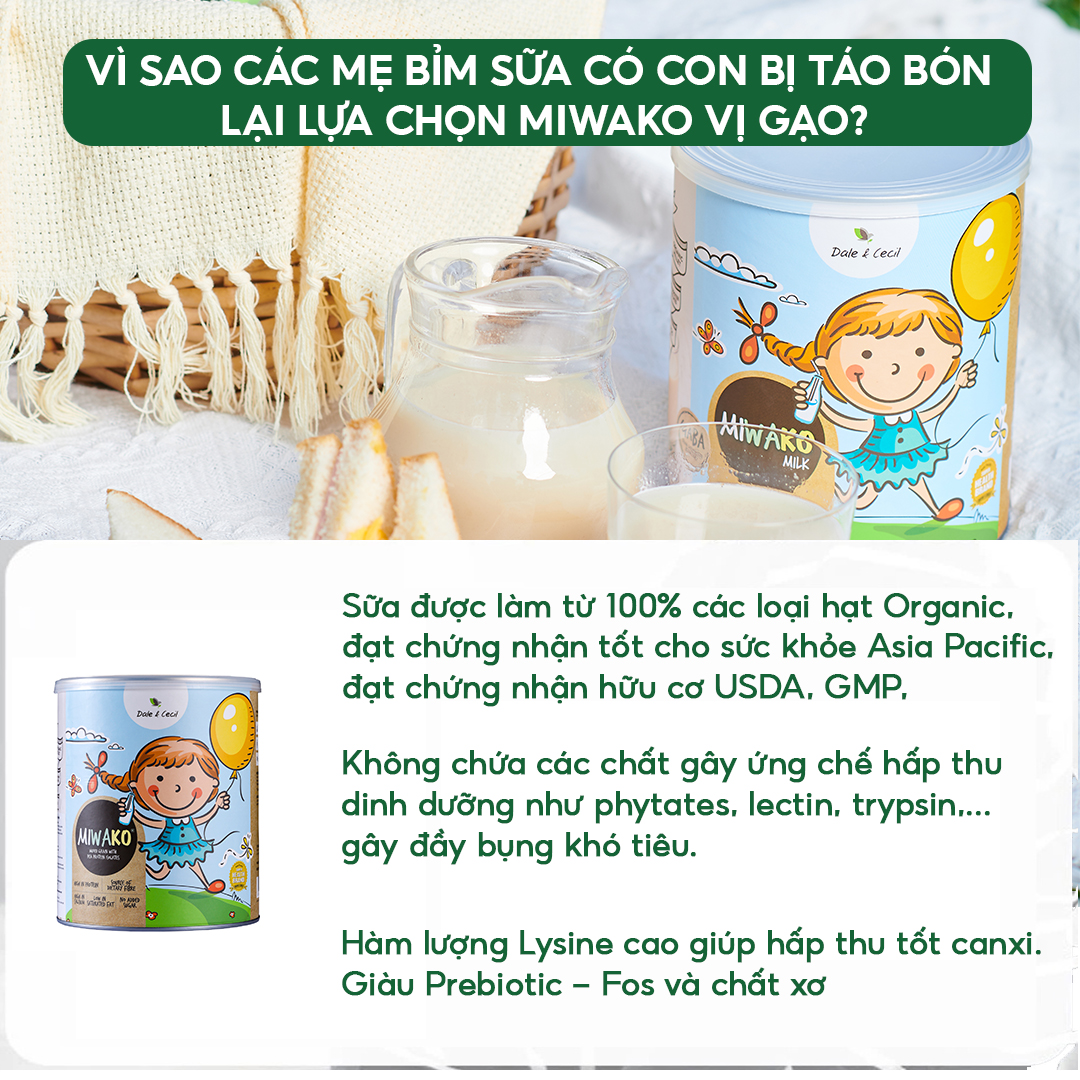 [Mua 1 Hộp Tặng 1 Hộp 400g] Sữa Hạt Hữu Cơ Miwako Hộp 400g Vị Gạo, Đạm Lành Dễ Uống Date T3/2024