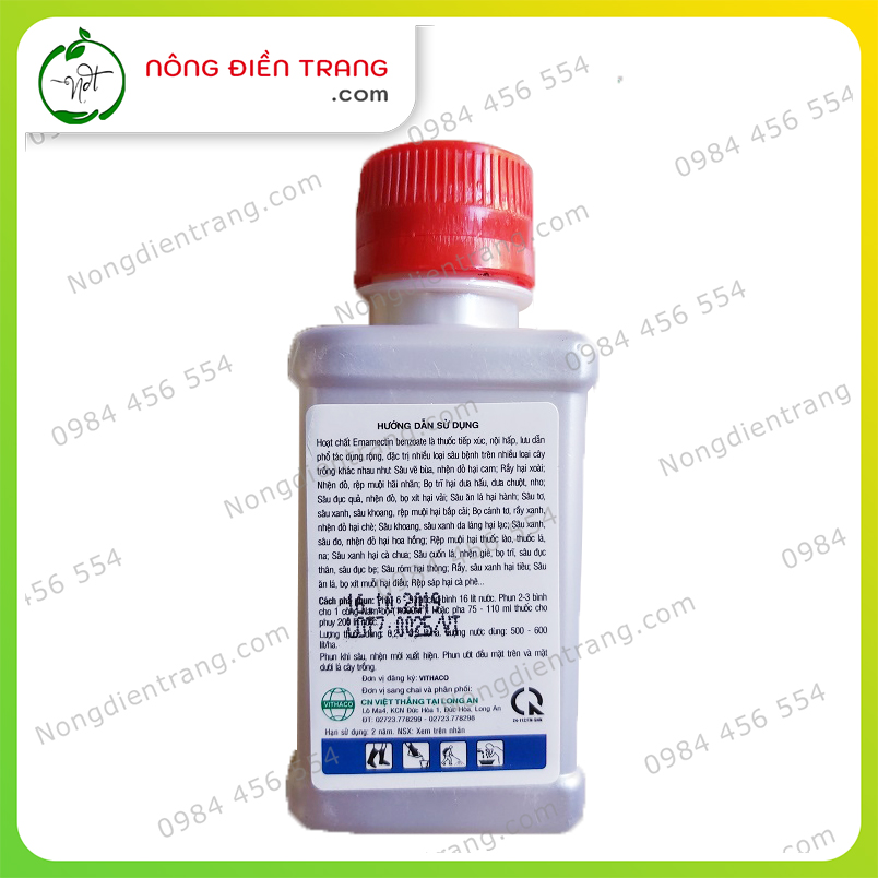 Trừ Sâu Sinh Học Tasieu 1.9EC - Chai 100ml - Chuyên trừ sâu, rầy, nhện đỏ, bọ xít, bọ trĩ VTNN Nông Điền Trang