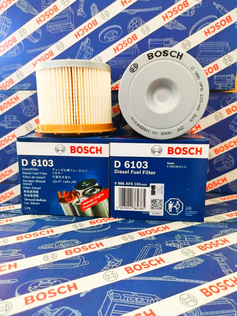 Lọc Nhiên Liệu Isuzu MuX, DMax 2.5/3.0 (-2016) - Bosch D6103