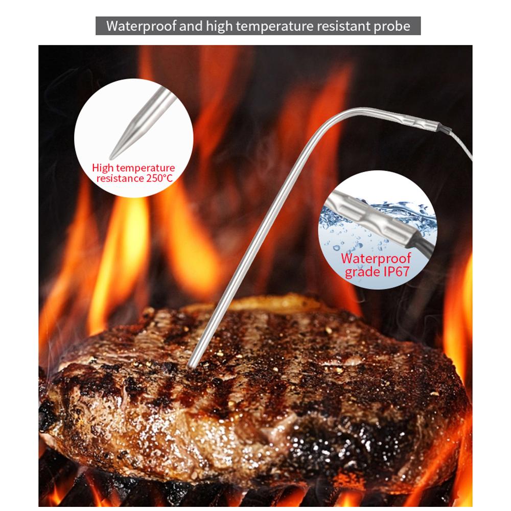 Digital Meat Thermometer Barbecue Cooking Food Thermometer with 2 Probes for Oven Grill Barbecue Simmer