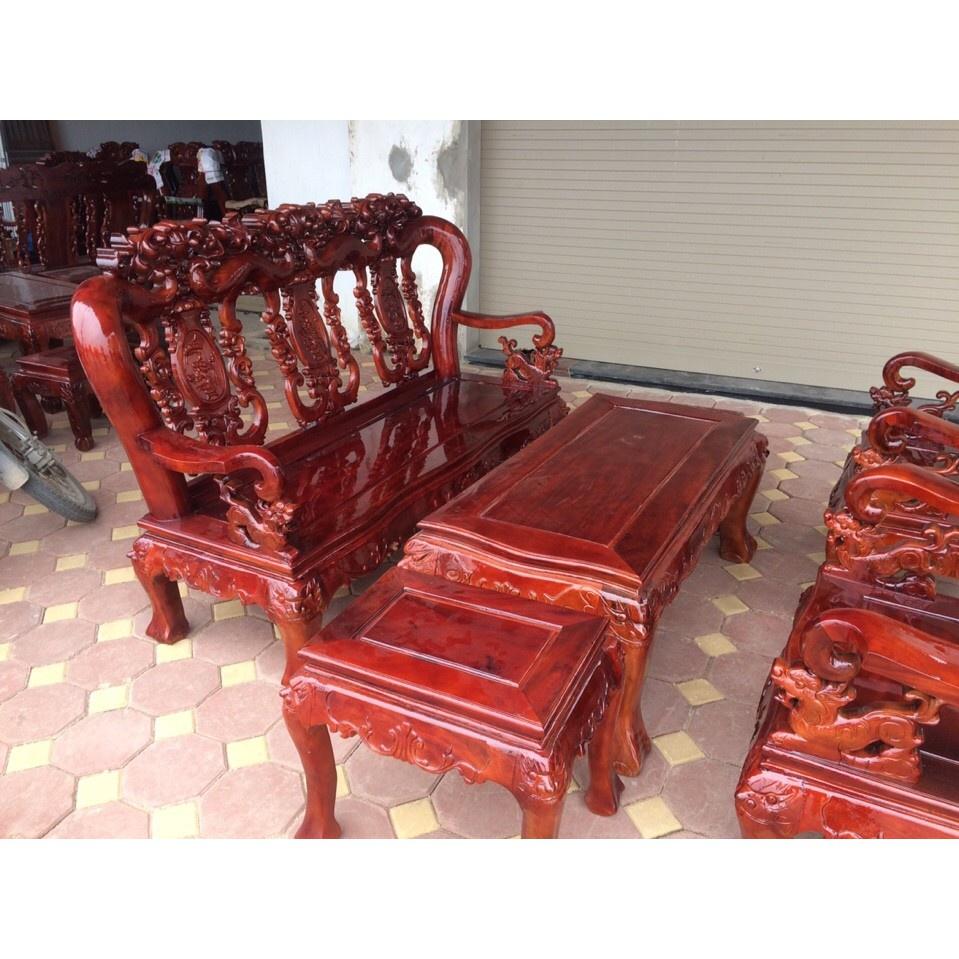 Bộ Bàn Ghế Minh Quốc khảm hoa lá tây gỗ xà cừ tay 12