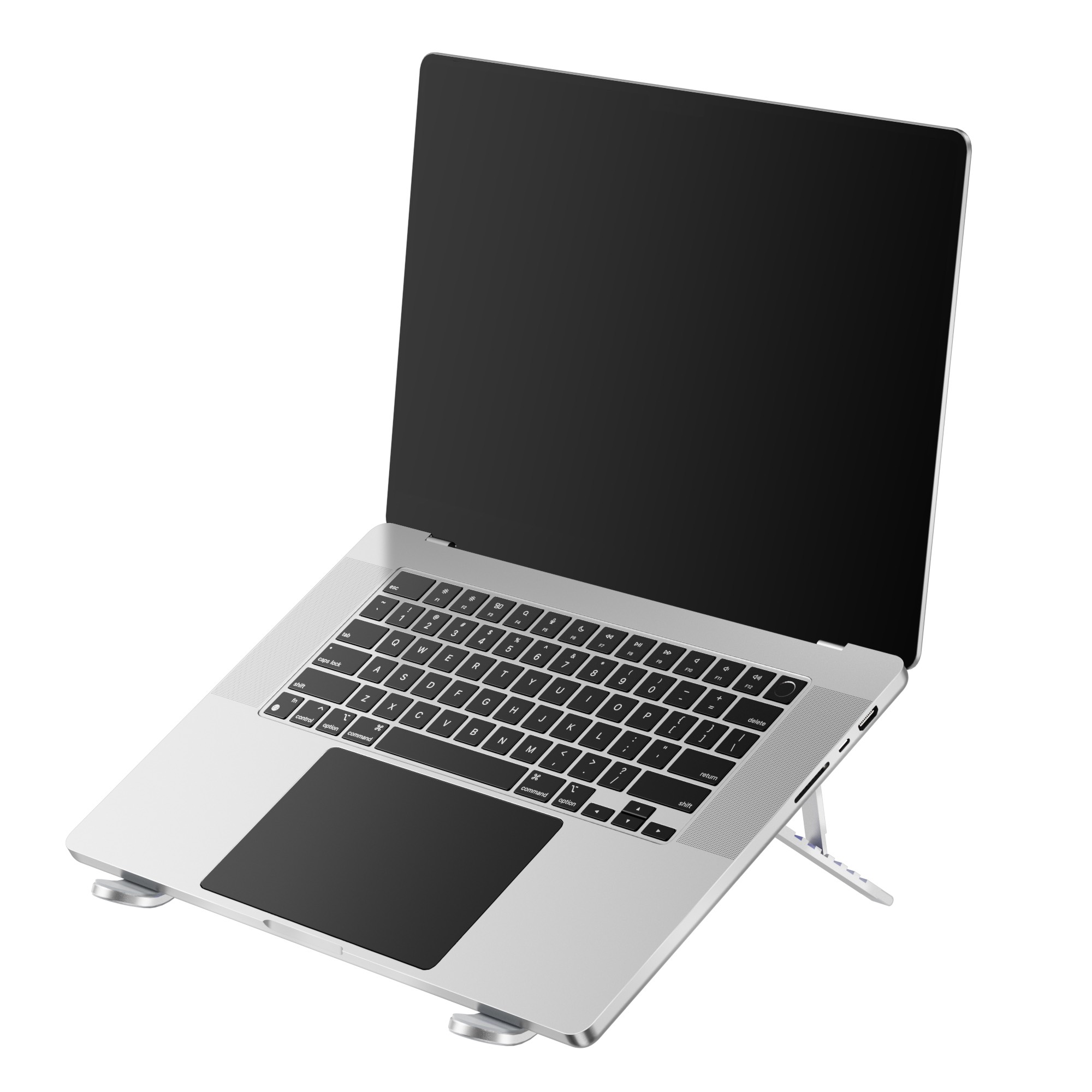 KỆ WIWU LAPTOP STAND KÈM QUẠT TẢN NHIỆT S400 PRO cho laptop, macbook làm bằng hợp kim nhôm, có quạt tản nhiệt - Hàng chính hãng