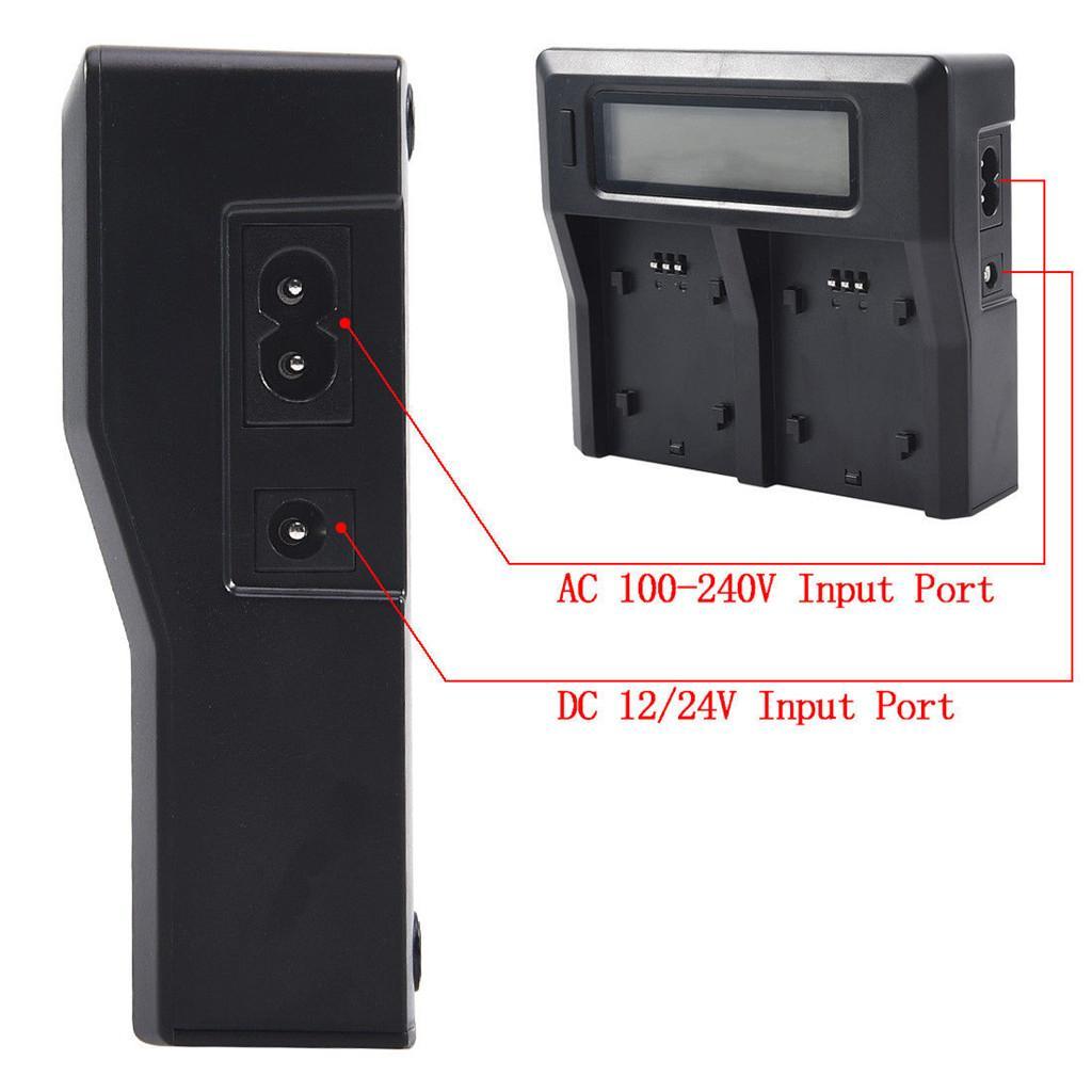 Digital LCD Dual Charger for Sony ILCE-9 A7RIII a7r3 A7RM3 NP-FZ100 Battery