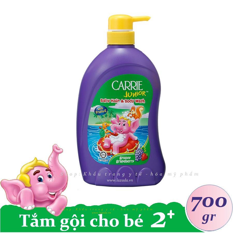 Tắm Gội Toàn Thân cho trẻ Carrie Junior Hương Grapeberry chai 700g