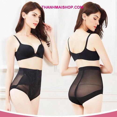 Quần Gen Nịt Bụng Cạp Thấp 3 Nấc Cài Chống Cuộn