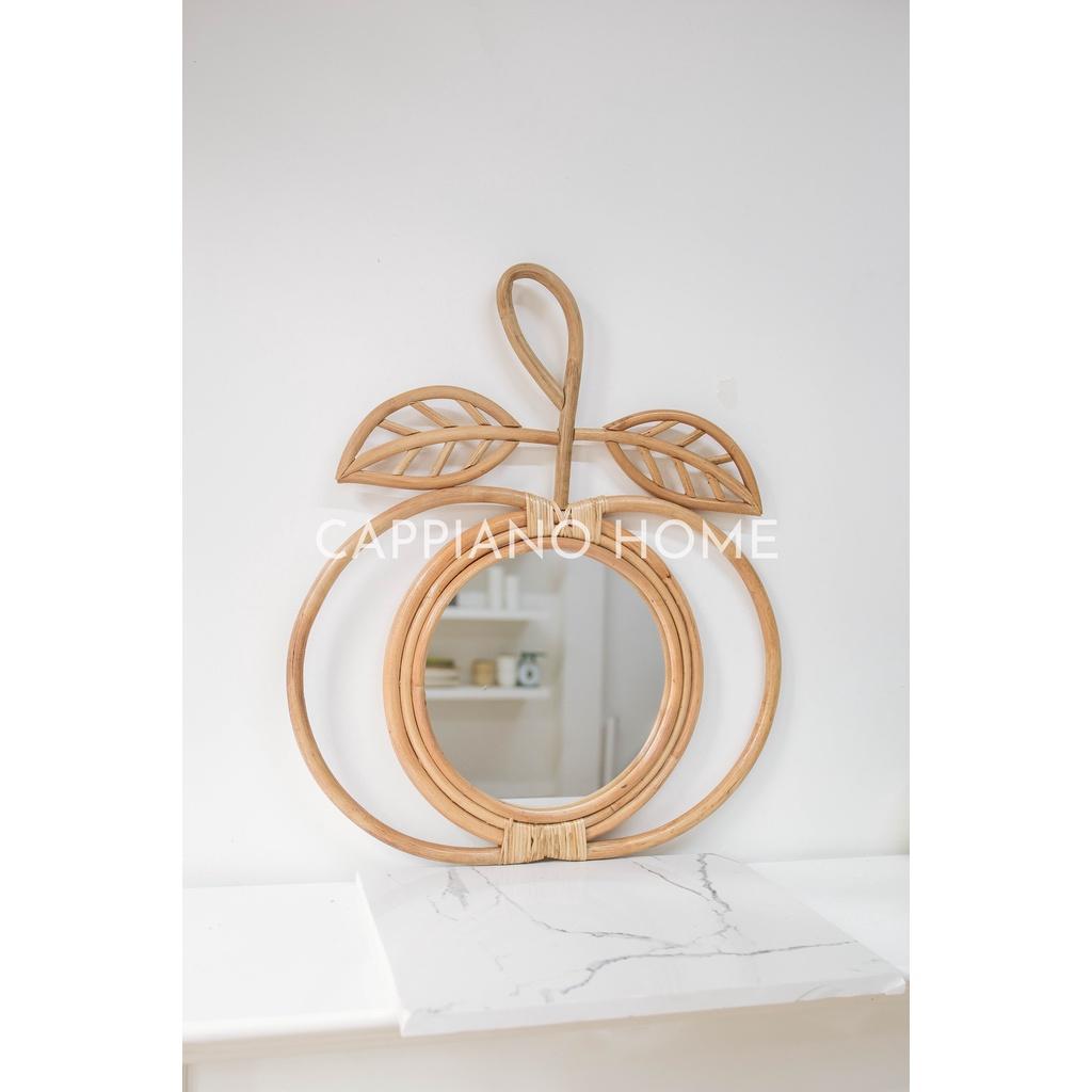 Gương quả táo, Gương mây trang trí treo tường, gương decor nhà cửa, gương soi tiện lợi | Cappiano Hom Decor