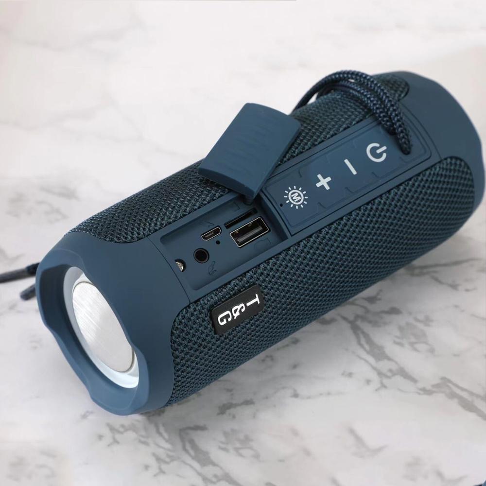 TG227 Di Động Bluetooth-Loa Bass Không Dây Có Đèn LED Màu Loa Siêu Trầm Ngoài Trời Chống Nước Cột Boombox Nhạc Stereo FM Color: Camouflage