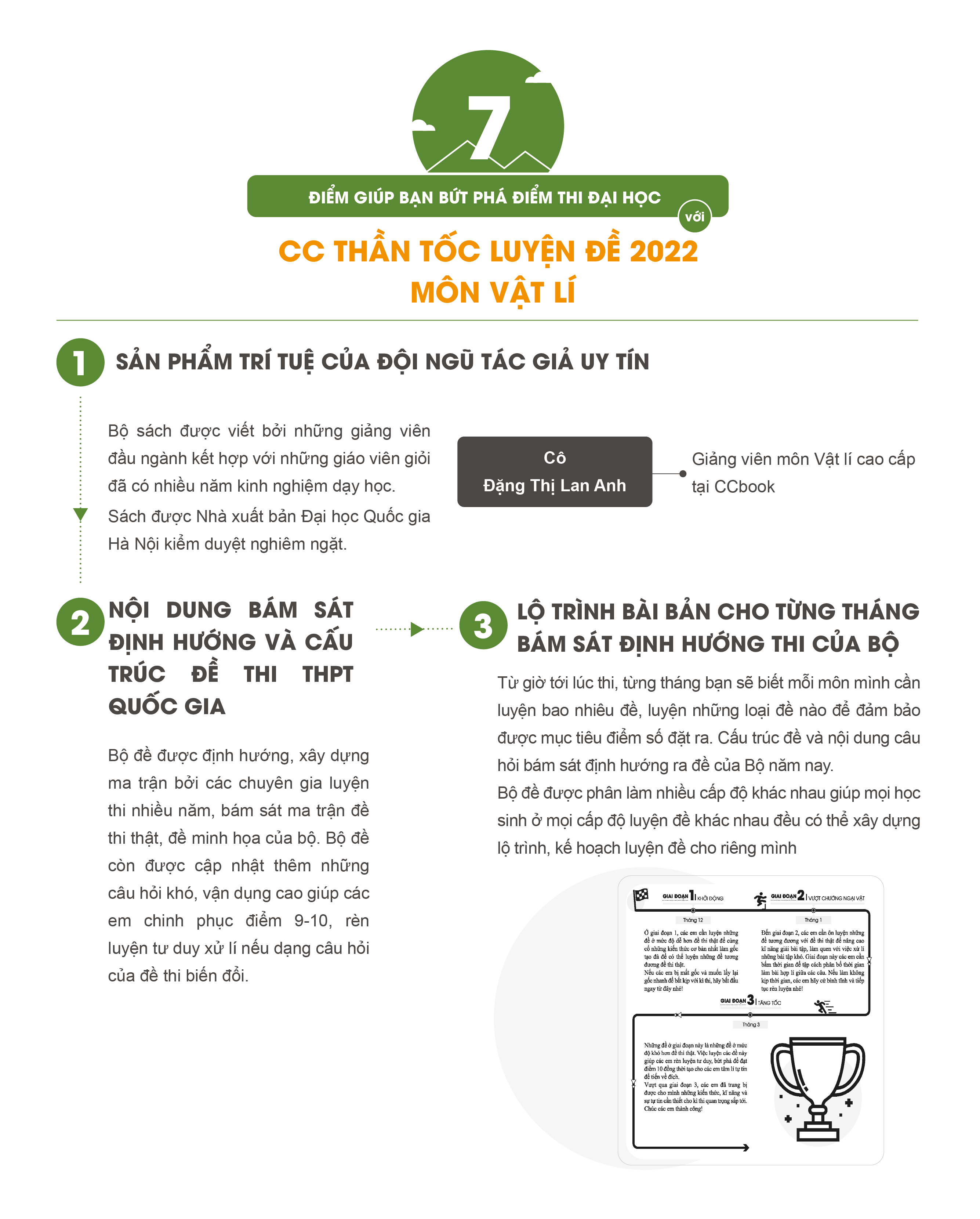 Sách – Combo khối A1 CC Thần tốc luyện đề 2022 – Toán Lí Anh – Luyện thi đại học–Chính hãng CCbook
