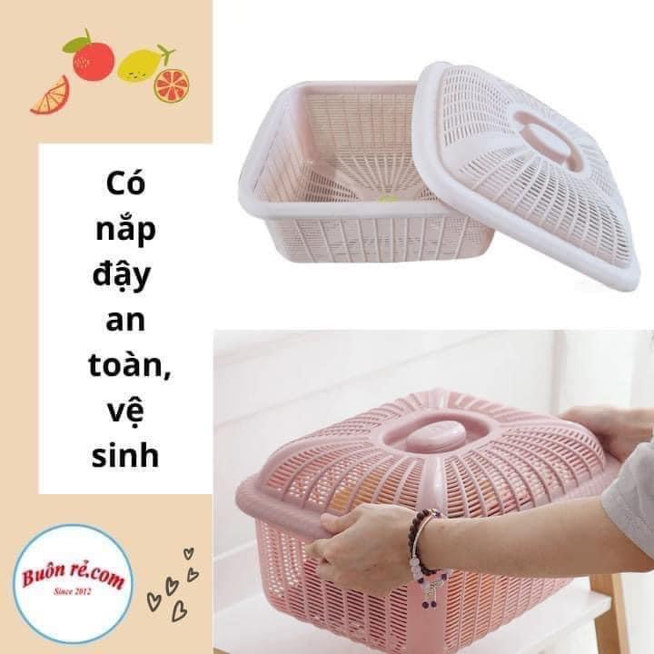 Rổ vuông có nắp đậy Việt Nhật tiện lợi
