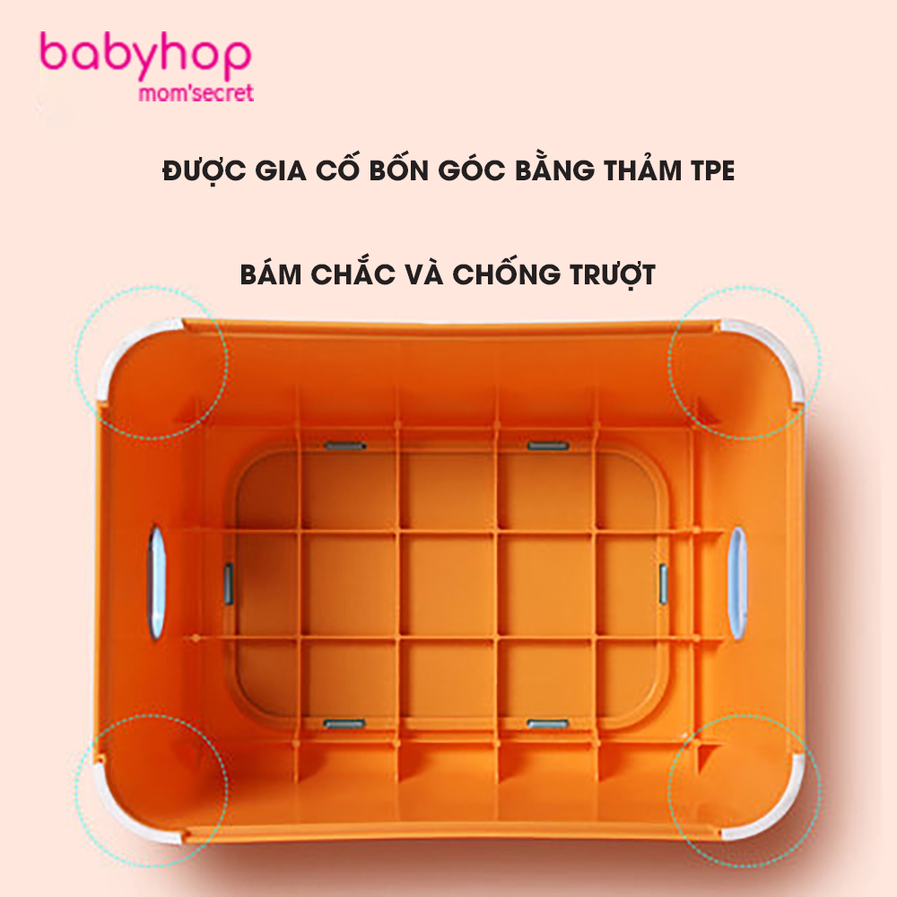 Ghế kê chân 2 bậc đa năng H2 thương hiệu babyhop dành cho bé từ 1,5 tuổi thiết kế đế chống trượt chịu lực 70kg