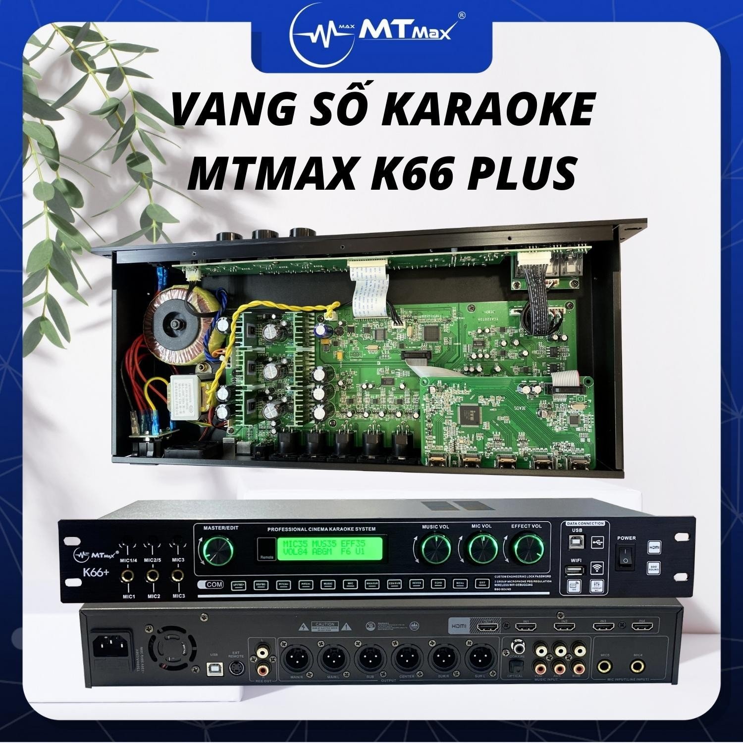 Vang Số Karaoke K66 Plus - Chống Hú Tốt, Echo Reverb Mượt Mà Cho Tiếng Ca Hay Và Trong Trẻo-thích hợp karaoke gia đình