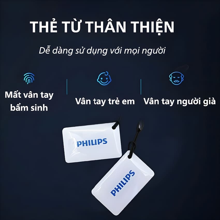 Bộ khóa cửa thông minh Gateway điều khiển từ xa, vân tay, thẻ từ, mật khẩu và chìa cơ Philips DDL610-5HBS - Hàng chính hãng