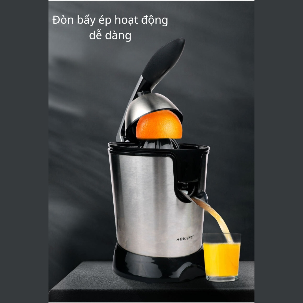 Máy vắt cam, máy ép cam SOKANY SK-651E - Vắt cam nhanh chóng, tiện lợi, dễ dàng vệ sinh, sử dụng - HÀNG CHÍNH HÃNG -DELIYA