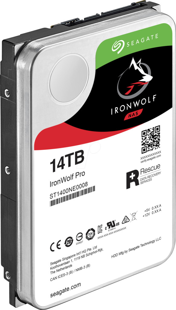 Ổ Cứng HDD NAS Storage Seagate IronWolf Pro 14TB/256MB/3.5 7200RPM - ST14000NE0008 - Hàng Chính Hãng