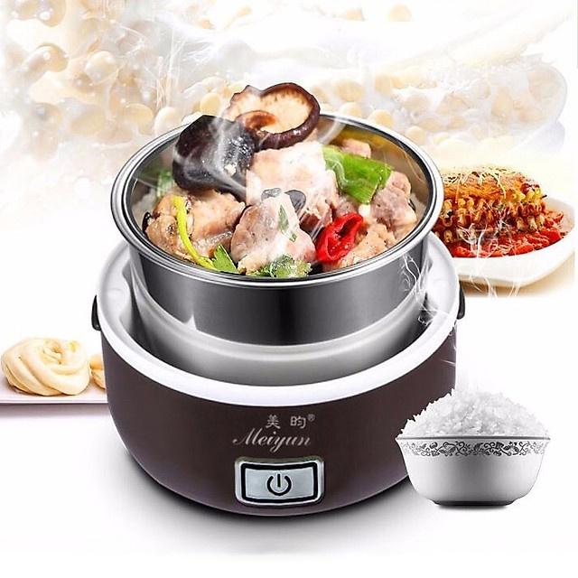 Hộp cơm điện 3 tầng Meiyun My3in nấu cơm hâm nóng mang tới văn phòng - Hộp xấu