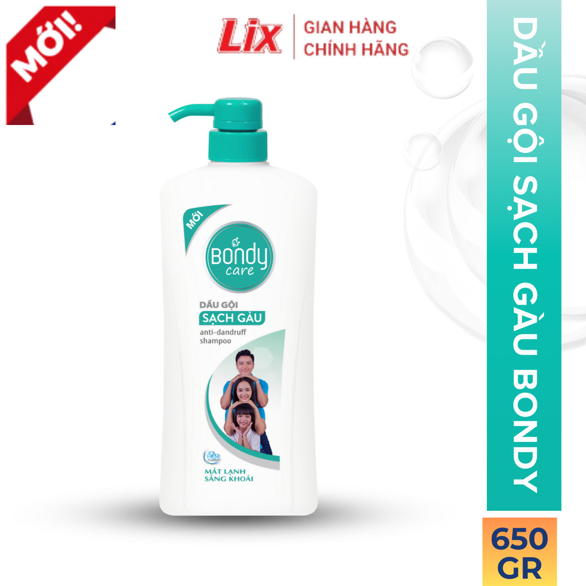 Dầu gội Bondy Care 650G sạch gàu, giảm ngứa, dầu gội làm sạch da đầu cho cả gia đình Z1003 Lixco Việt Nam