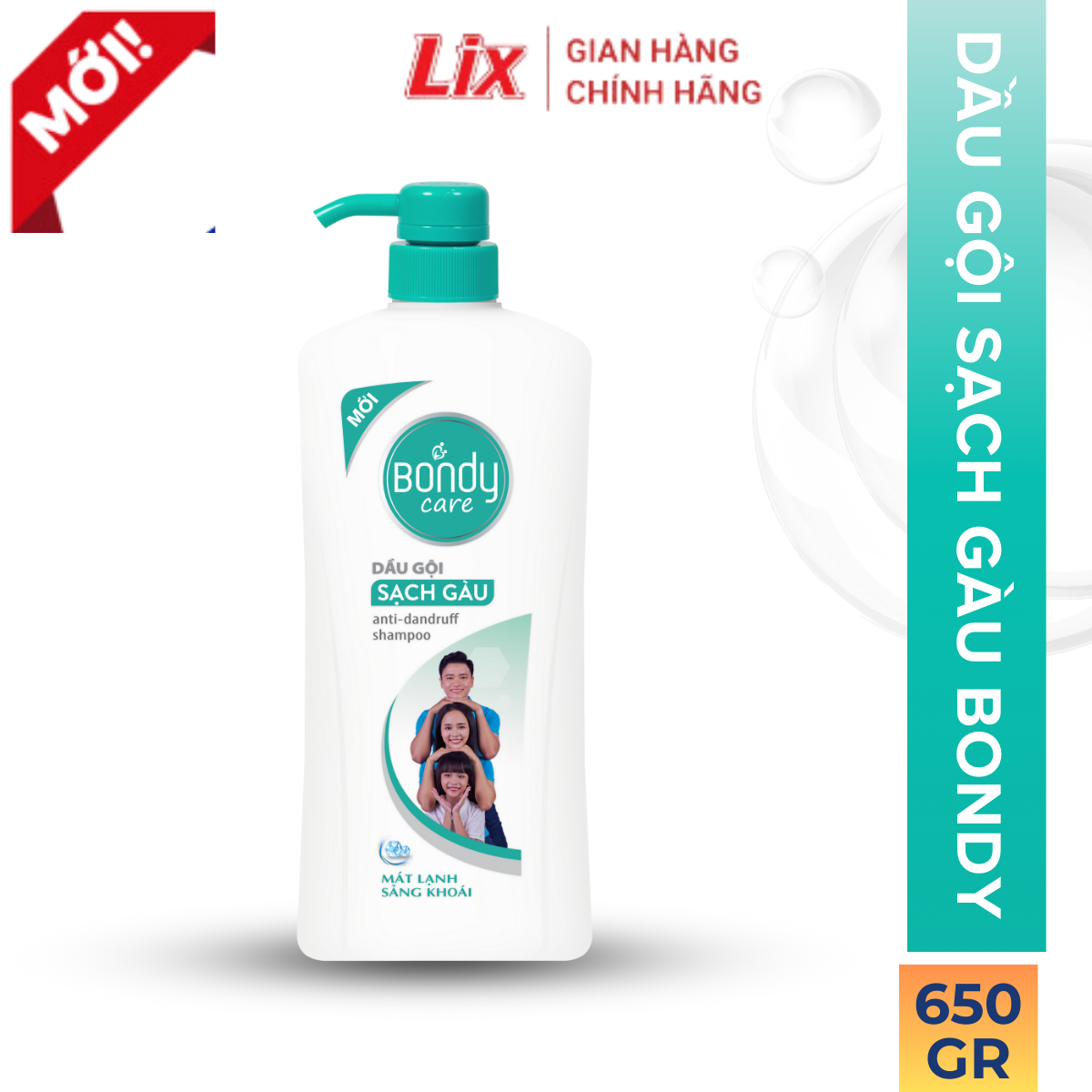 Dầu gội Bondy Care 650G sạch gàu, giảm ngứa, dầu gội làm sạch da đầu cho cả gia đình Z1003 Lixco Việt Nam 