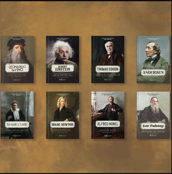 Combo 8 Cuốn Sách Kể Về Cuộc Đời Của Những Thiên Tài: Elbert Einstein + Thomas Edison + Andersen + Leonardo Da Vinci + Marie Curie + Lev Tolstoy + Isaac Newton + Alfred Nobe.Tặng 365 Ngày Bồi Dưỡng Tâm Hồn - Những Câu Chuyện Kinh Điển