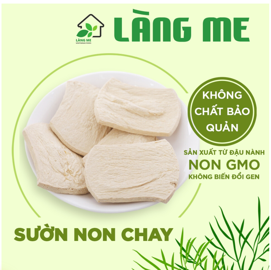 Sườn Chay Loại Ngon Thành Phần Tự Nhiên Không Chất Bảo Quản Không Biến Đổi Gen Sườn Non Chay Làng Me