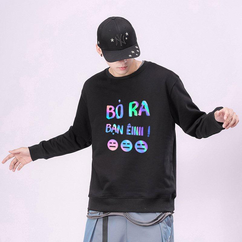 Áo sweater Bỏ Ra Bạn Êiii Phản Quang unisex nam nữ phong cách hàn quốc form rộng – ST197- babitrendy