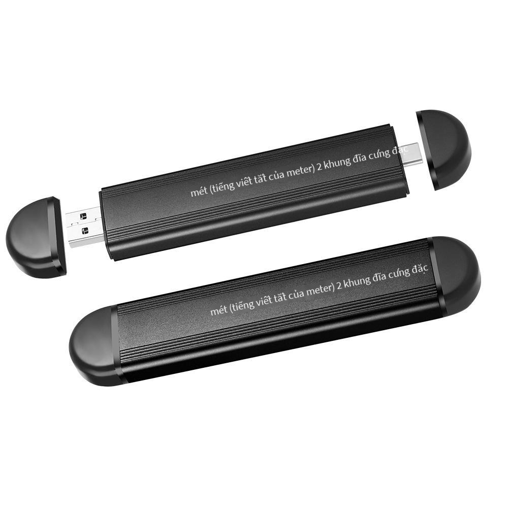 Hộp đọc trạng thái rắn M.2 phong cách mới nhất Hộp đĩa cứng giao thức kép NVMe/SATA USB3.1 máy tính hộp đĩa cứng di động m2 bên ngoài