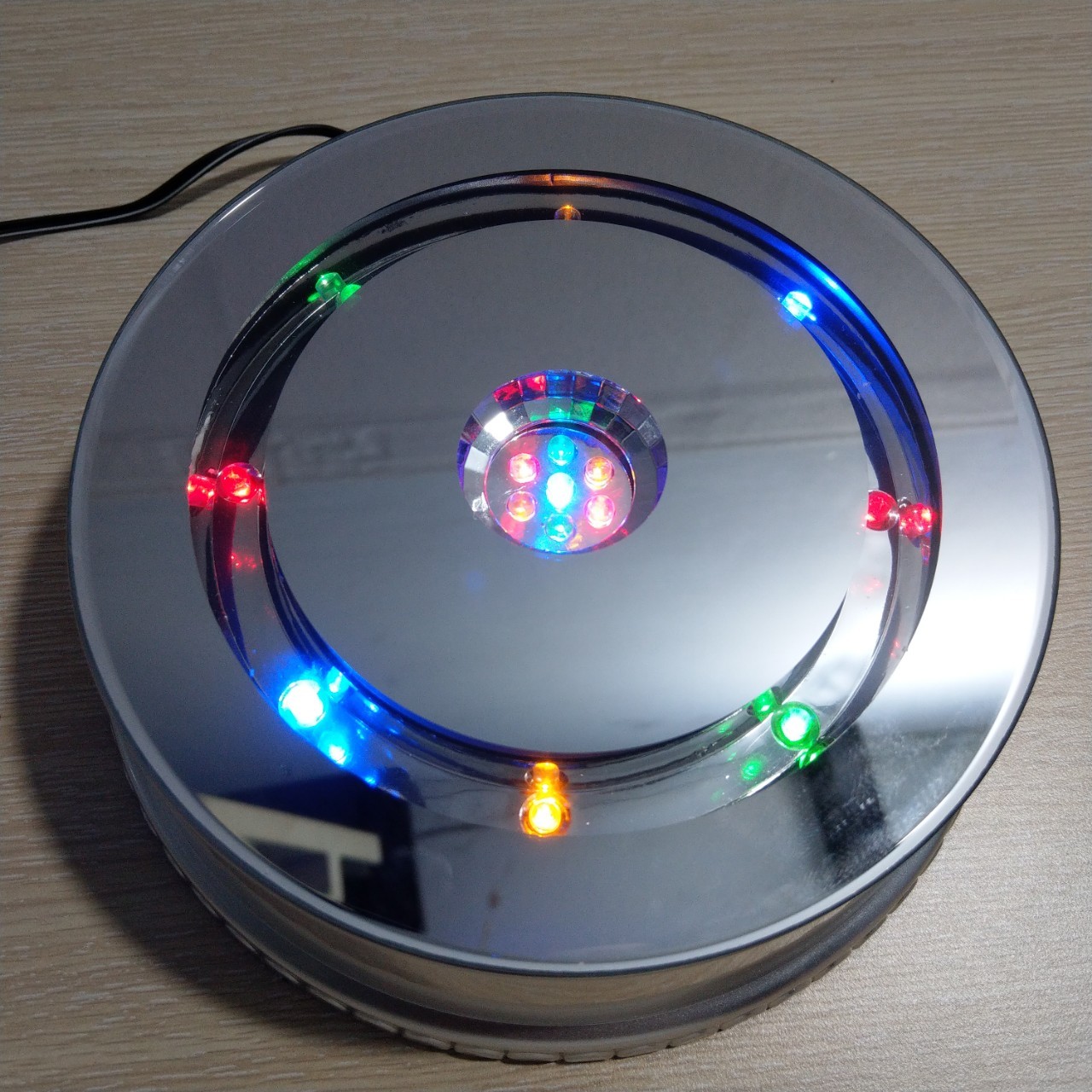 Đế xoay cường lực mặt gương Led chuyển màu loại 20cm
