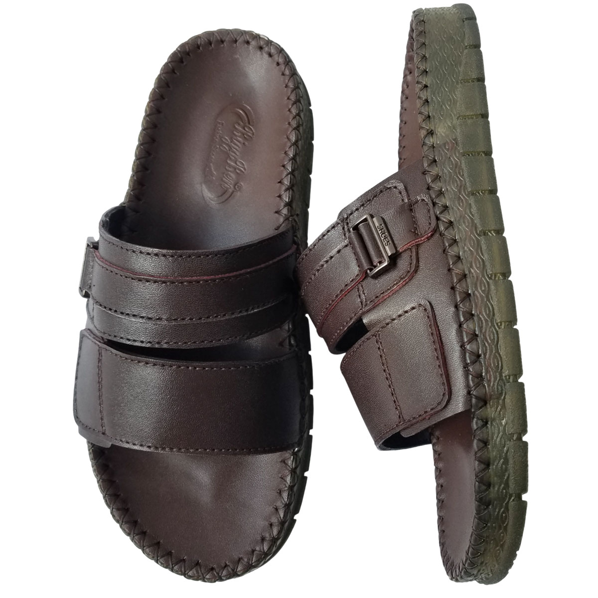 Dép Nam Quai Ngang Da Bò BIGGBEN DN362