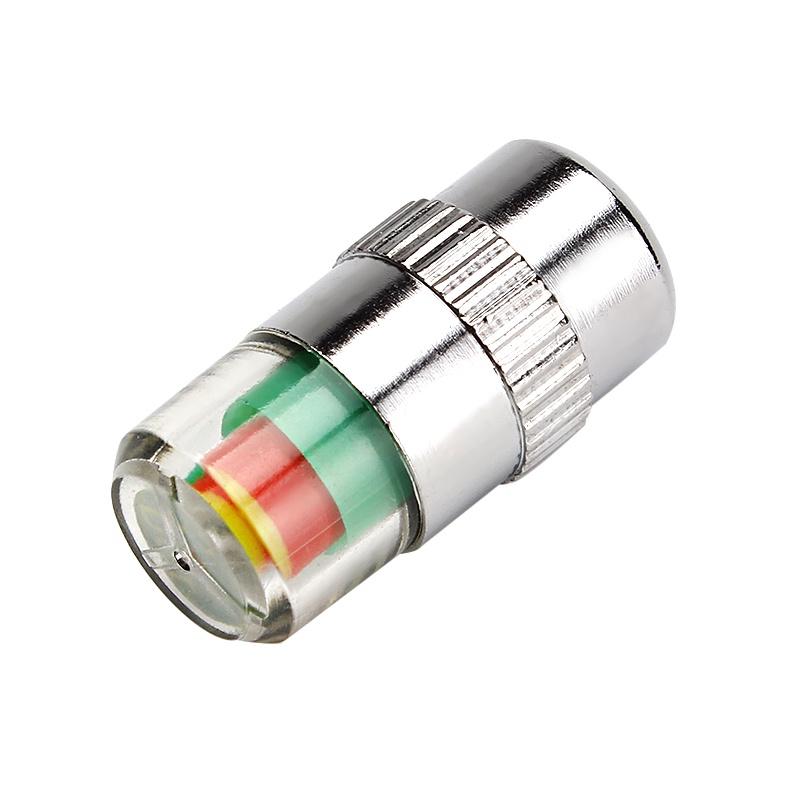 Set 4 nắp van lốp xe chỉ báo áp suất 3 màu sắc 2.4bar 36PSI chất lượng cao