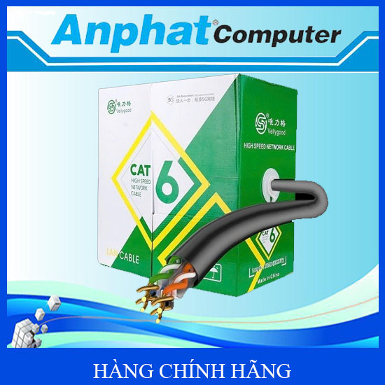 Cáp Mạng VELLY GOOD 305M CAT6 UTP 24AWG CCA 0. 5mm Màu Xám – Hàng Chính Hãng