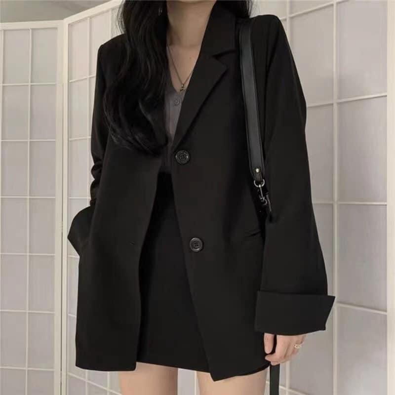 Áo khoác blazer dáng rộng màu trơn thời trang Hàn Quốc cho nữ (ẢNH THẬT CUỐI) THỜI TRANG 1989