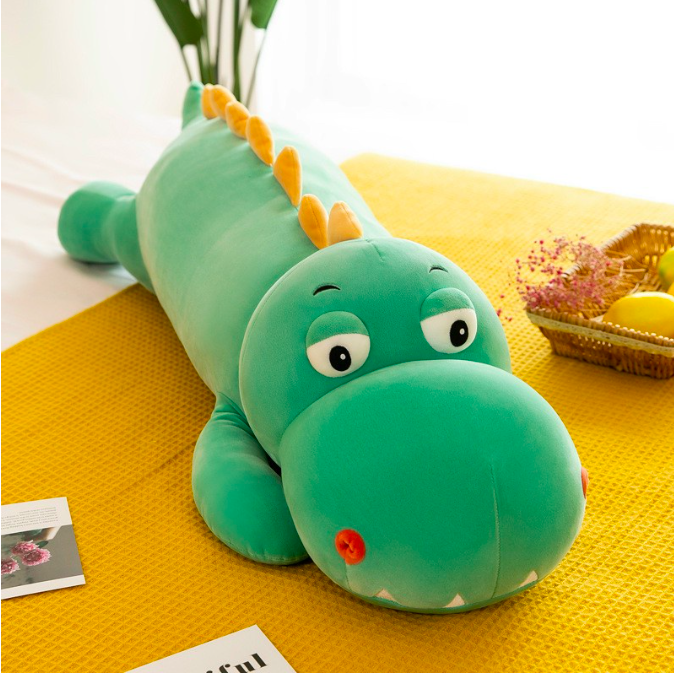 Bộ ba thú nhồi bông mắt lồi cute - Size từ 70cm đến 1m2- Quà tặng gấu bông trâu hồng, chó, khủng long xanh dễ thương - Gối ôm mềm mịn cho bé