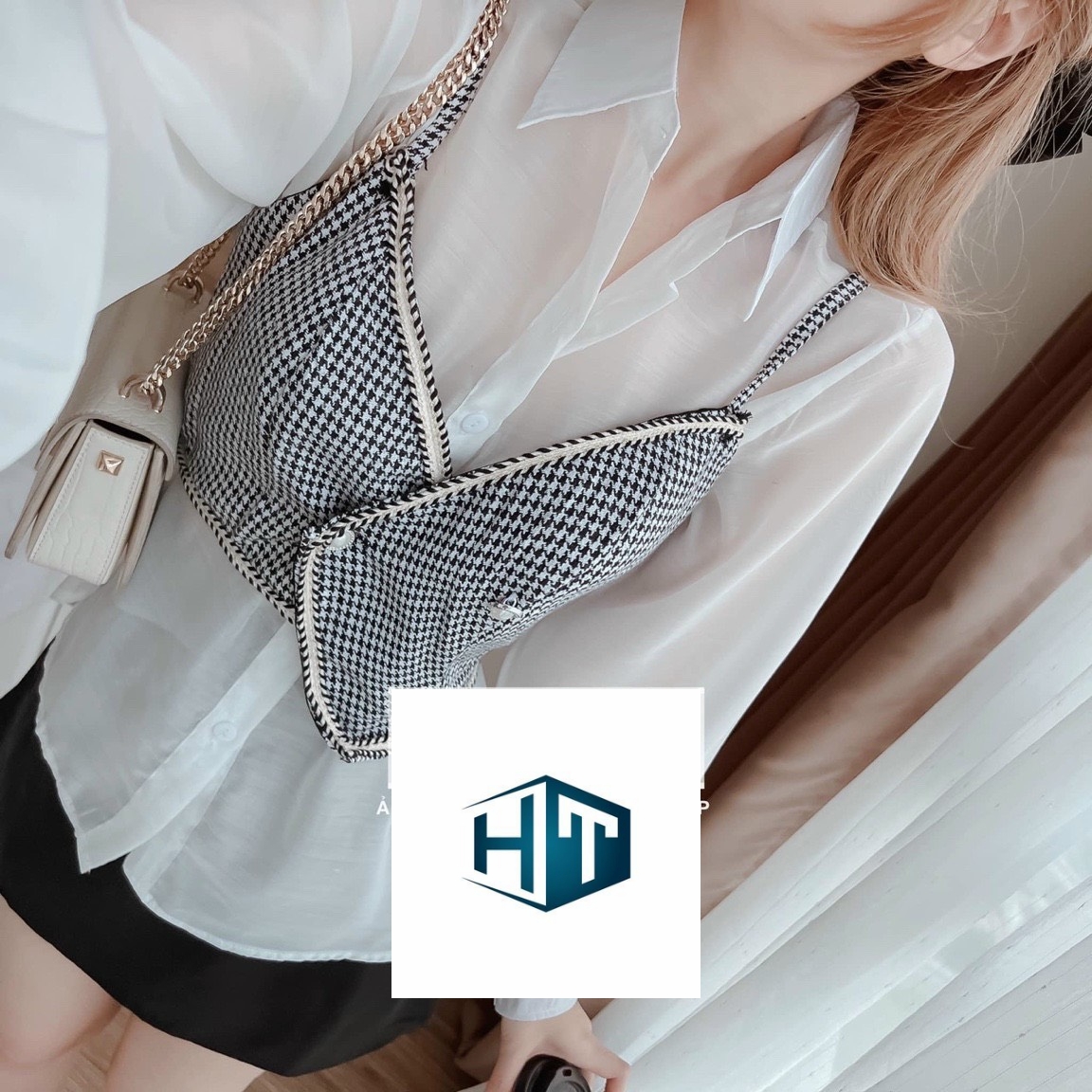 Set 3 món gile zic zac viền dây nhũ siêu hot hit