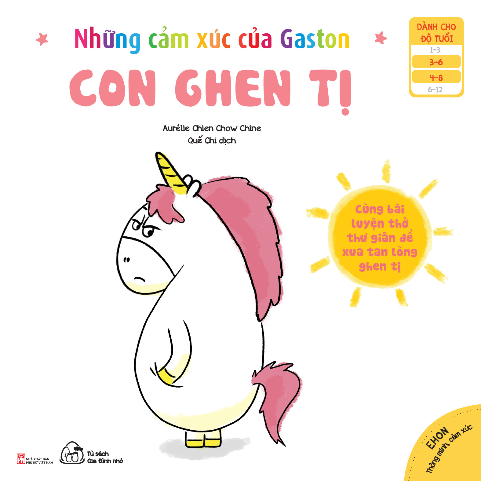 Bộ 06 cuốn Ehon Cảm Xúc: Những Cảm Xúc Của Gaston - Hối Hận + Ghen Tị + Sợ Hãi + Vui Sướng + Tức Giận + Phấn Khích