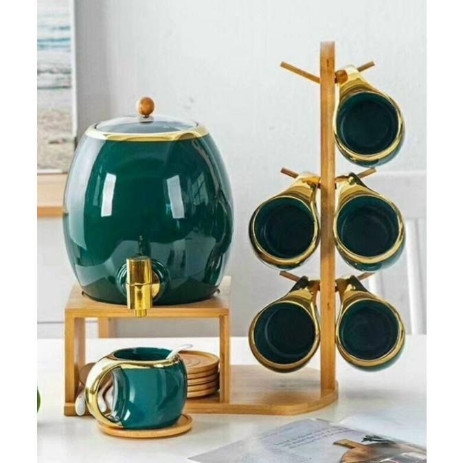 Bộ bình trà chum sứ ̂́ Bộ trà chum sứ dung tích 2l, 3l phong cách Bắc Âu sang trọng