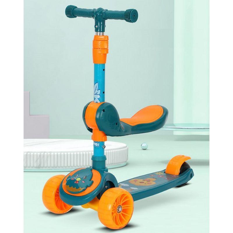 Xe trượt scooter cho bé có ghế ngồi dễ dàng điều chỉnh an toàn cho bé bánh xe phát sáng