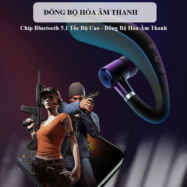 Tai Nghe Móc Tai S109 -Dung lượng pin 150mAh-đường truyền ổn định, khoảng cách truyền lên tới 10m