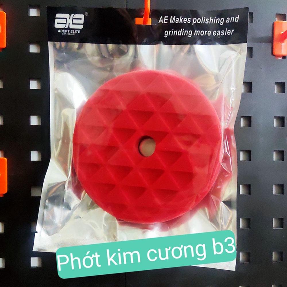 Phớt đánh bóng kim cương 5 inch Bước 3 Màu Đỏ