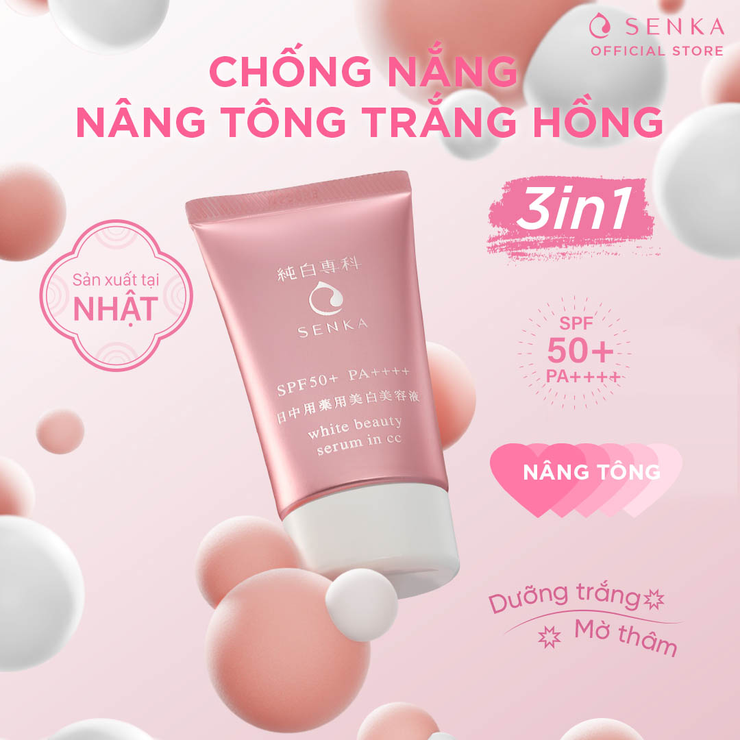 CC Serum trắng da Senka WHITE BEAUTY SERUM IN CC 40G