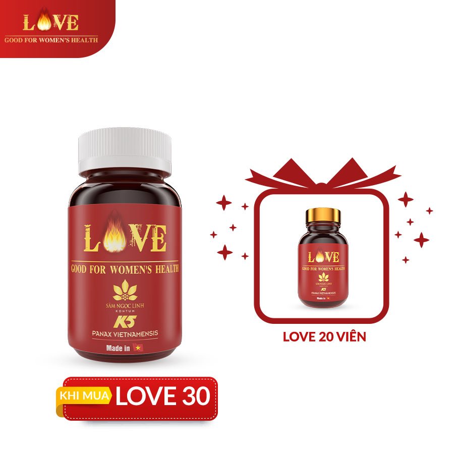 [Deal Sốc] Viên Uống Sâm Ngọc Linh Kon Tum K5 - Love For Women's Tăng Sức Khoẻ Cho Nữ