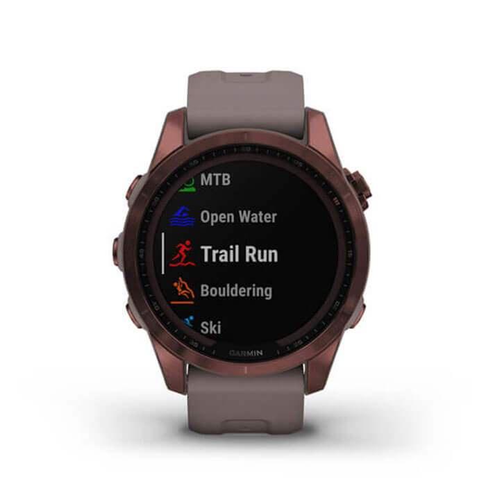 Đồng Hồ Thông Minh Garmin Fenix 7S Sapphire Solar - Dark Bronze Titanium with Shale Gray Band - Hàng Chính Hãng