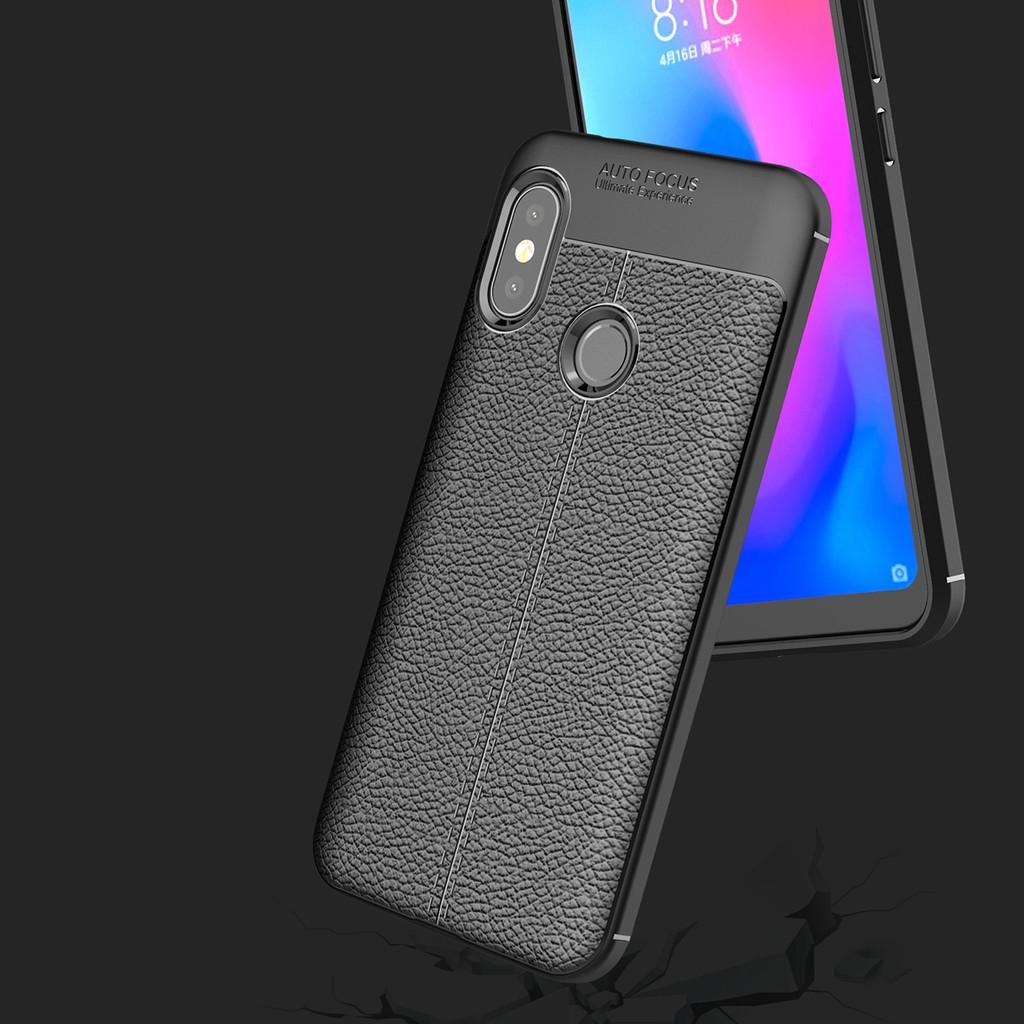 Ốp lưng Xiaomi Redmi 6 Pro silicon giả da Auto Focus
