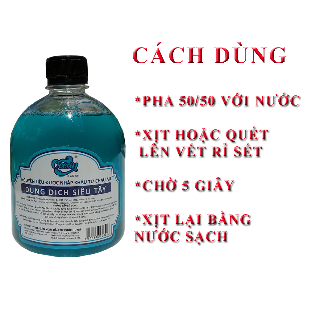 Dung dịch tẩy rửa xe máy 3X  100ml và OCEAN 500ml