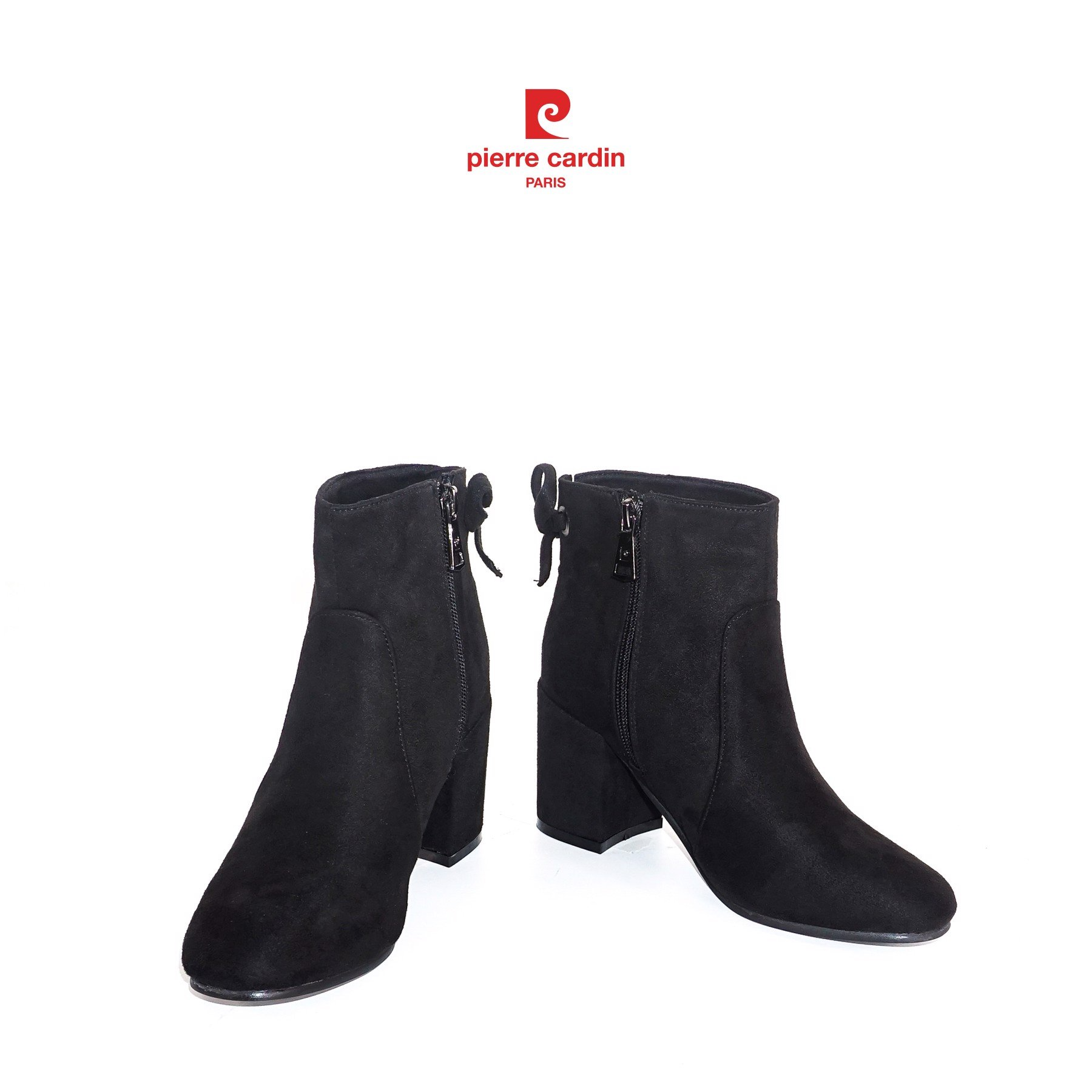 Giày boots nữ Pierre Cardin, chất liệu da cao cấp, cổ ngắn, gót cao 5cm, phù hợp mọi trang phục  PCWFWS 208