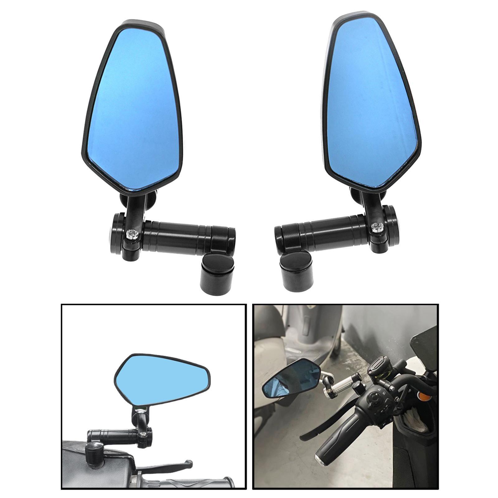 2Pcs Motorcycle Rearview Side Mirrors Rear View Mirrors Fits for Most Motorbikes Scooters