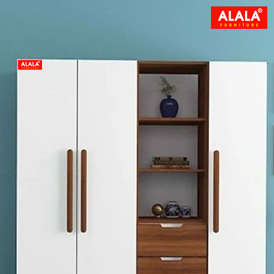 Tủ quần áo ALALA266 (1m8x2m) gỗ HMR chống nước - www.ALALA.vn - 0939.622220