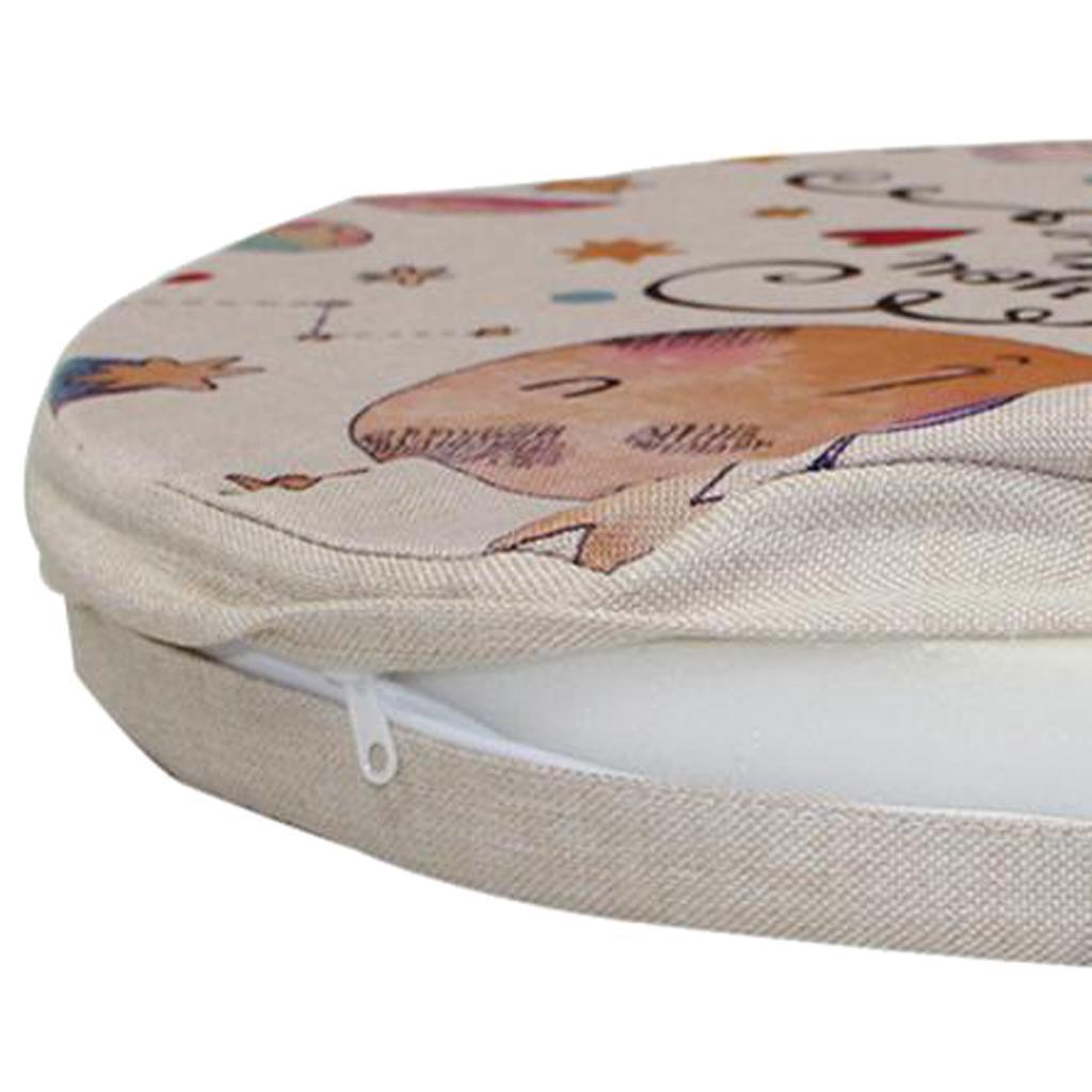 2xNon- Seat Cushion Linen Circular Chair Tatami Durable Stool Pad 40cm
